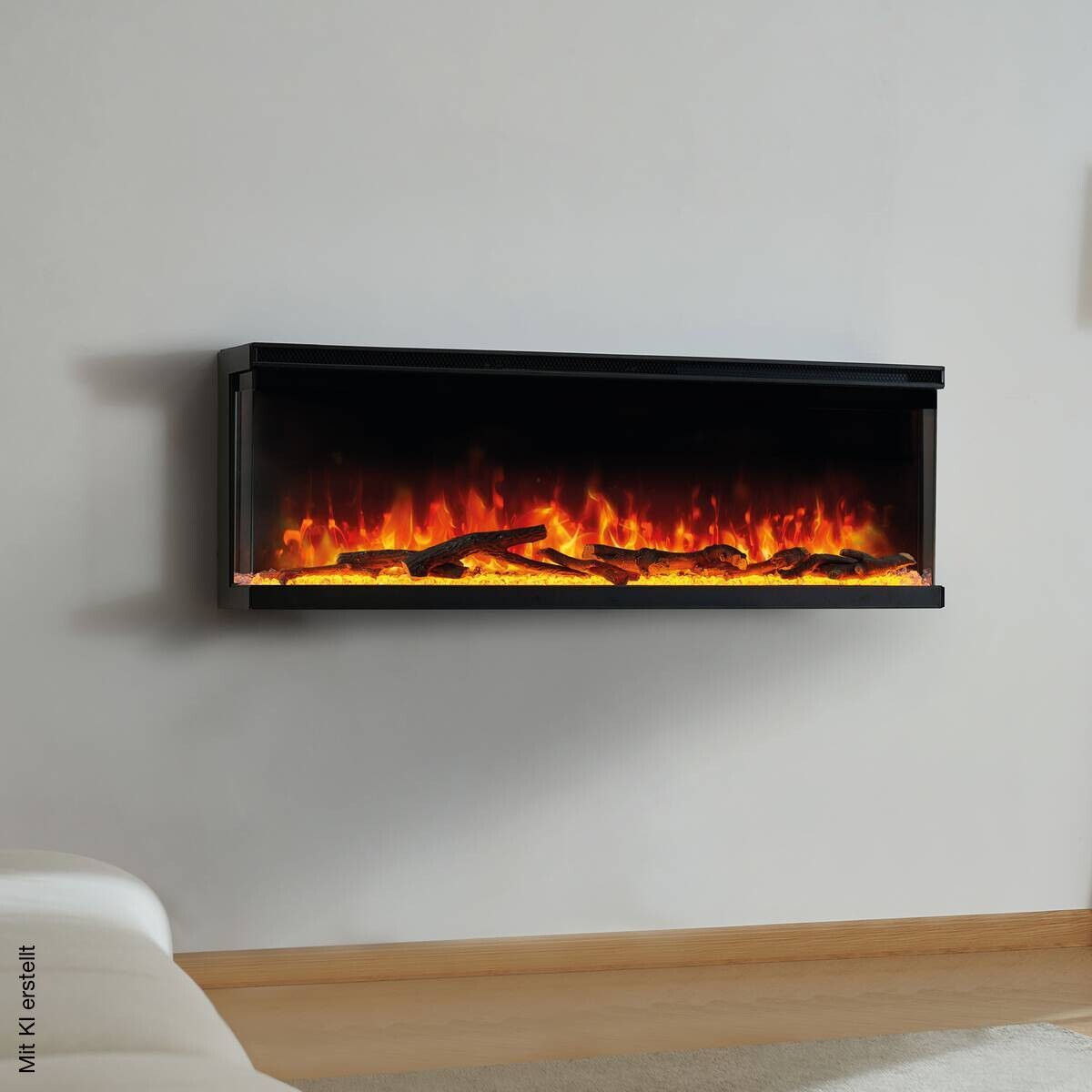KAMINIO Elektrischer-Kamin LEA schwarz Metall B/H/T: ca. 91,9x43x20 cm ca. 1800 W