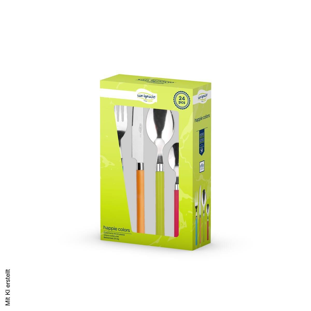 SAN IGNACIO Besteckset HAPPIE COLORS bunt Edelstahl 24 tlg.
