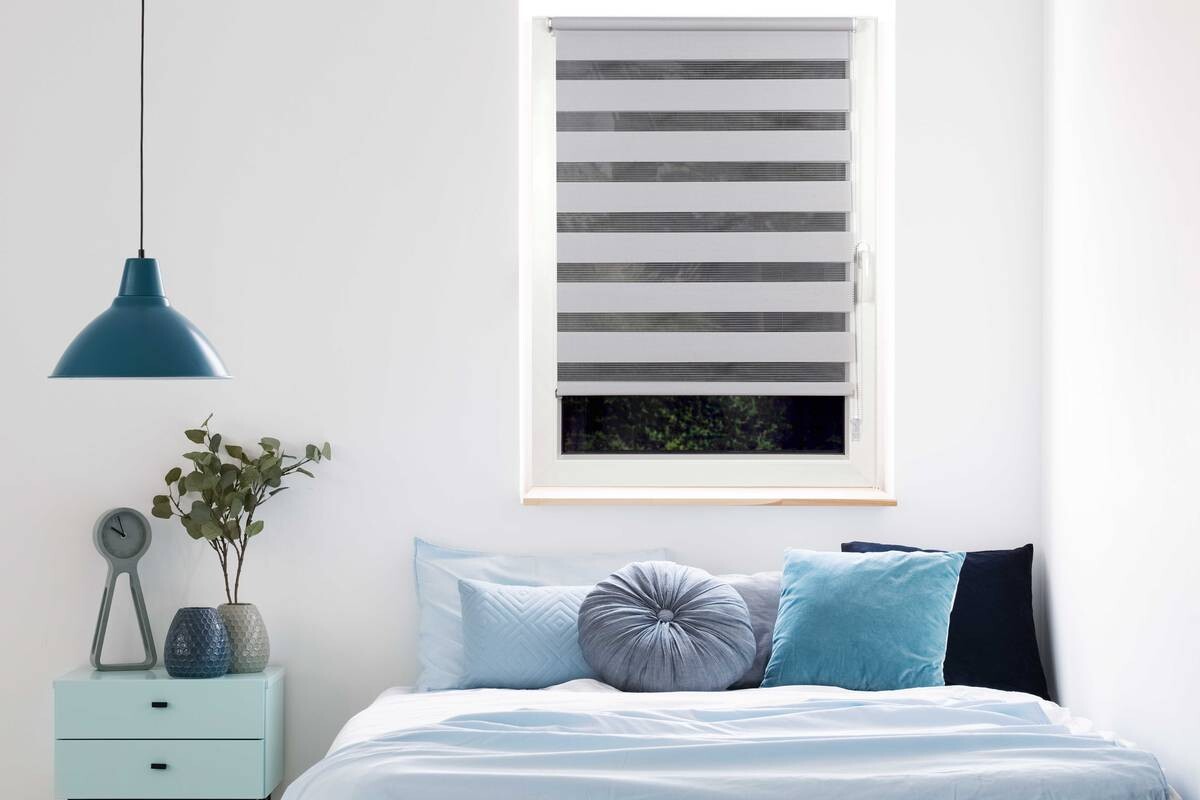 Doppelrollo Just grau B/L: ca. 70x210 cm