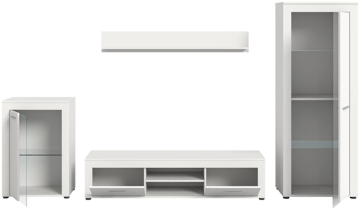 Wohnwand Jam weiß B/H/T: ca. 169x310x35 cm