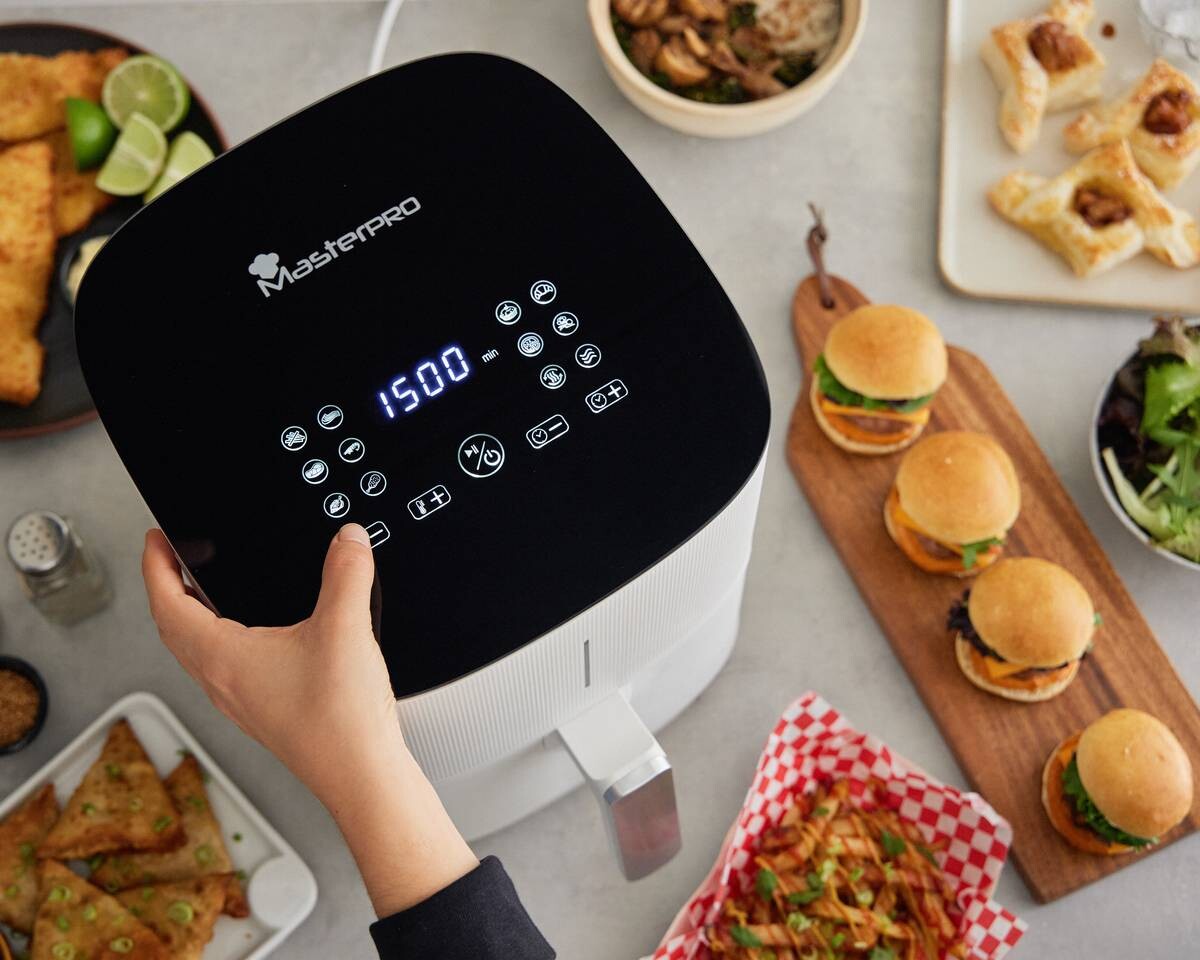 MASTERPRO Heißluftfritteuse BGMP-9308 I-Rocket500 weiß Kunststoff B/H/T: ca. 38x60x40 cm ca. 5 l