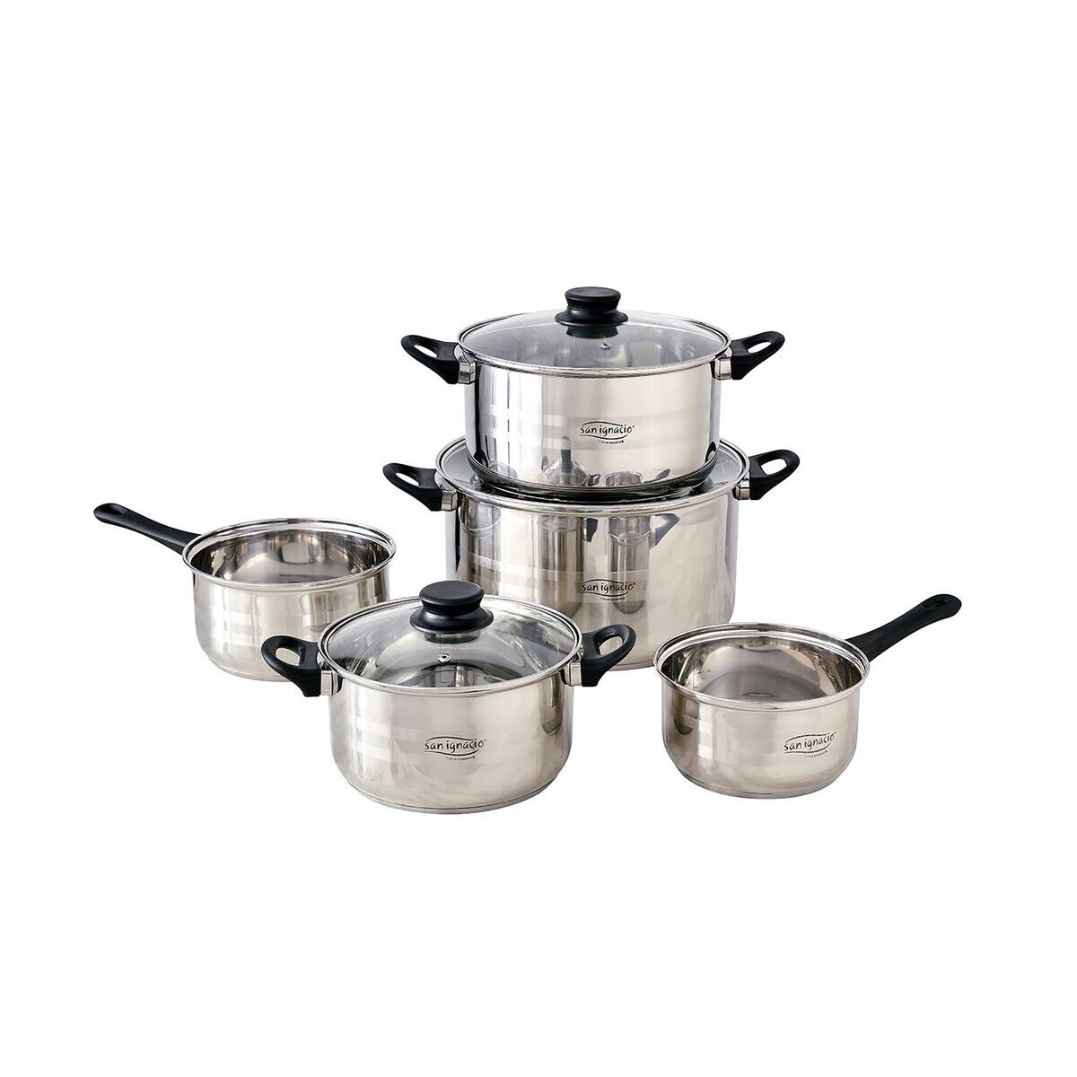 SAN IGNACIO Topfset TOLEDO silber Edelstahl 8 tlg.