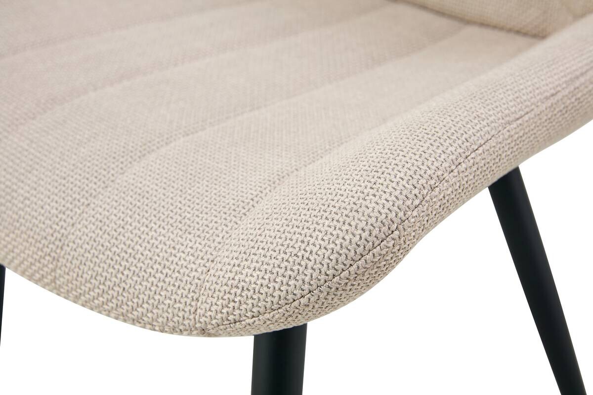 Stuhl LOTTA, 2er Set creme Webstoff B/H/T: ca. 53x86x59 cm