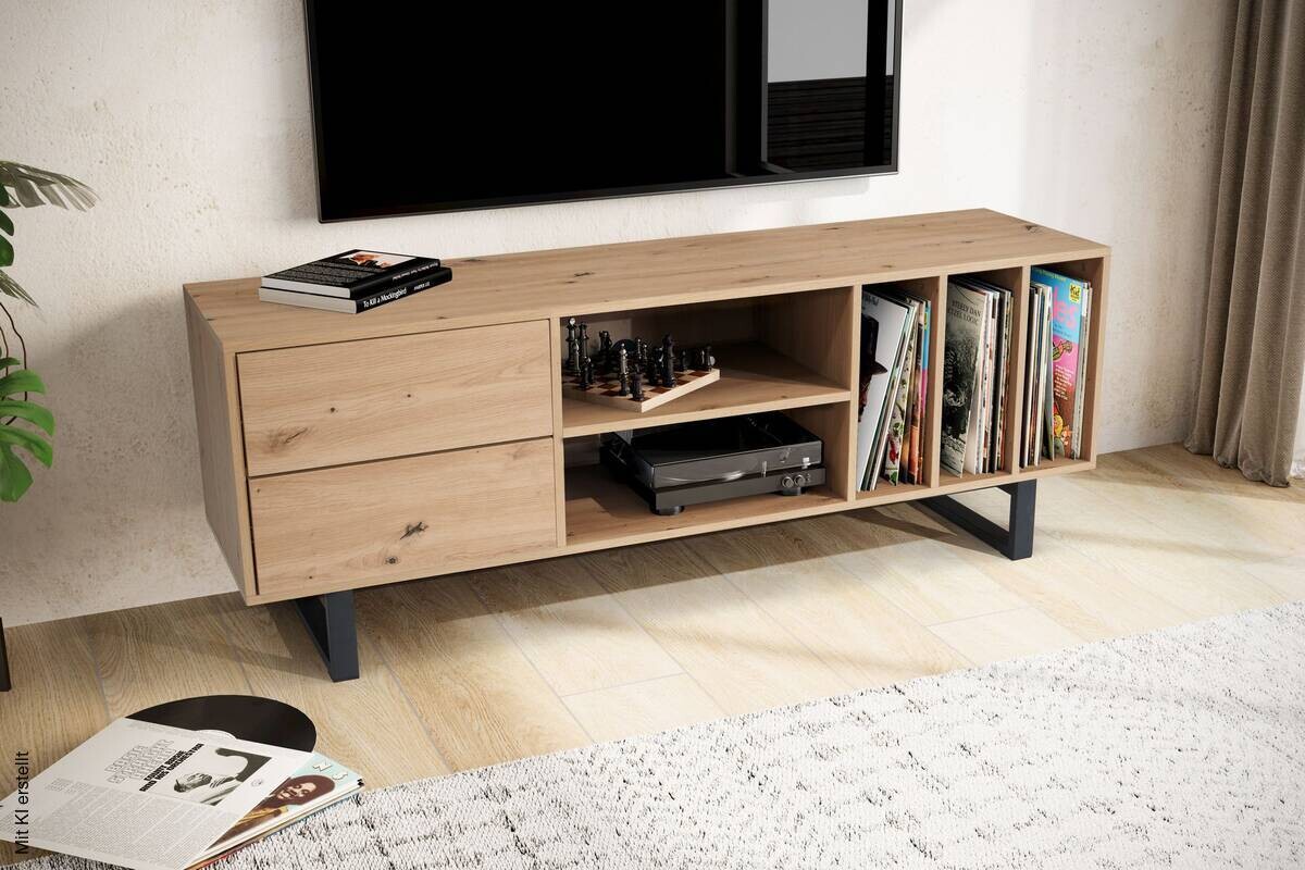 Lowboard Eiche Optik B/H/T: ca. 150x55x40 cm
