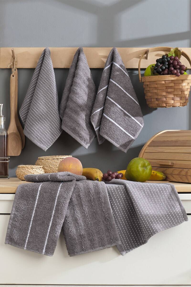 Mijolnir Frottier-Set anthrazit Baumwolle B/L: ca. 30x50 cm