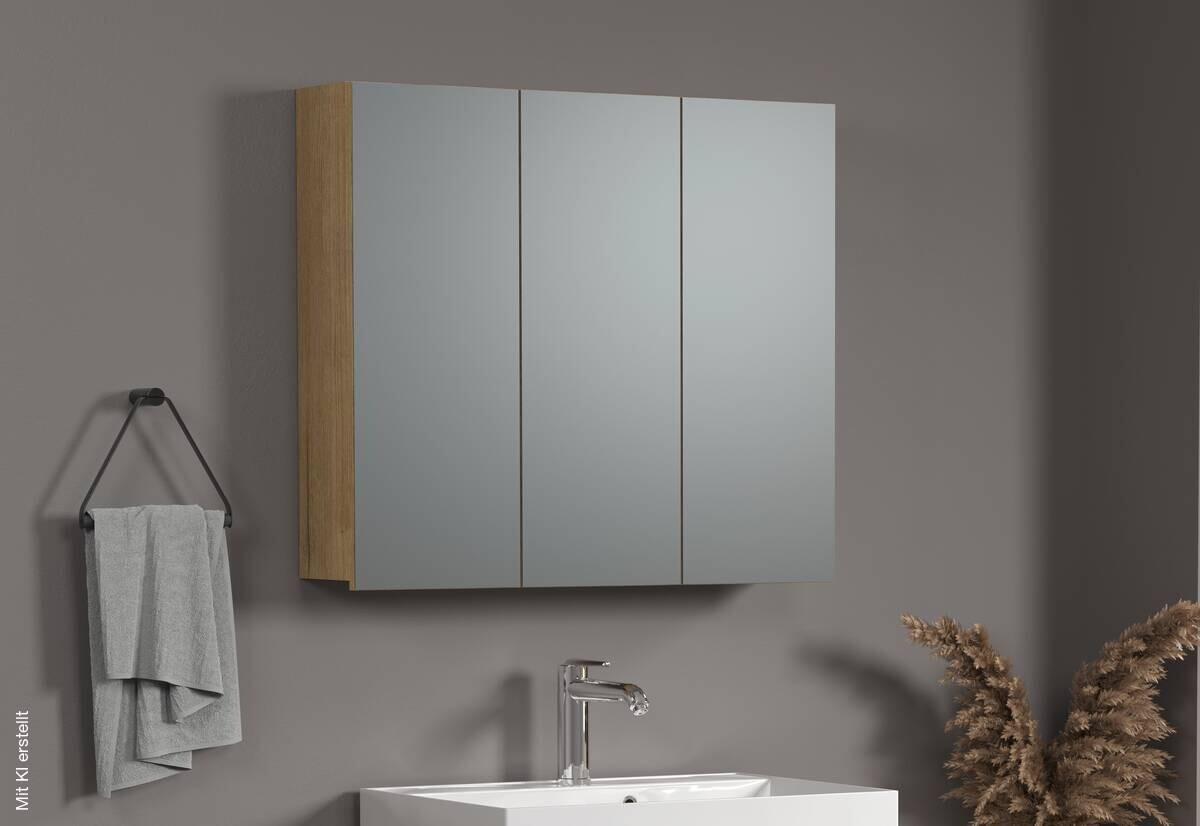 Spiegelschrank Pure Bliss Eiche Evoke Oak Nachbildung B/H/T: ca. 80x67x17 cm