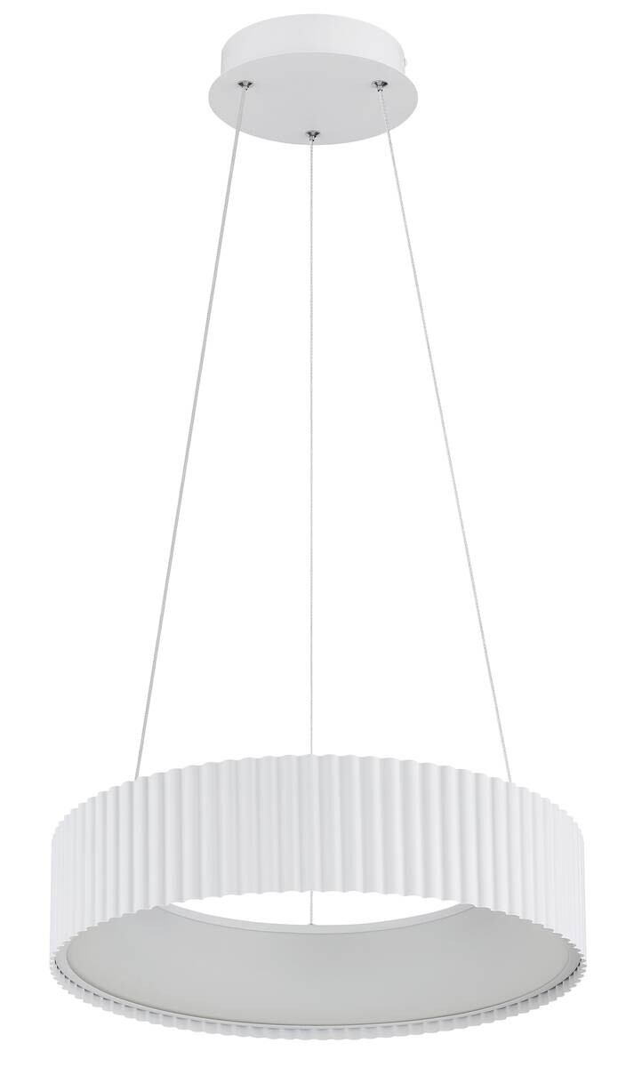 GLOBO LED-Hängeleuchte weiß Opal PVC Metall Acryl H/D: ca. 120x46 cm 1 Brennstellen