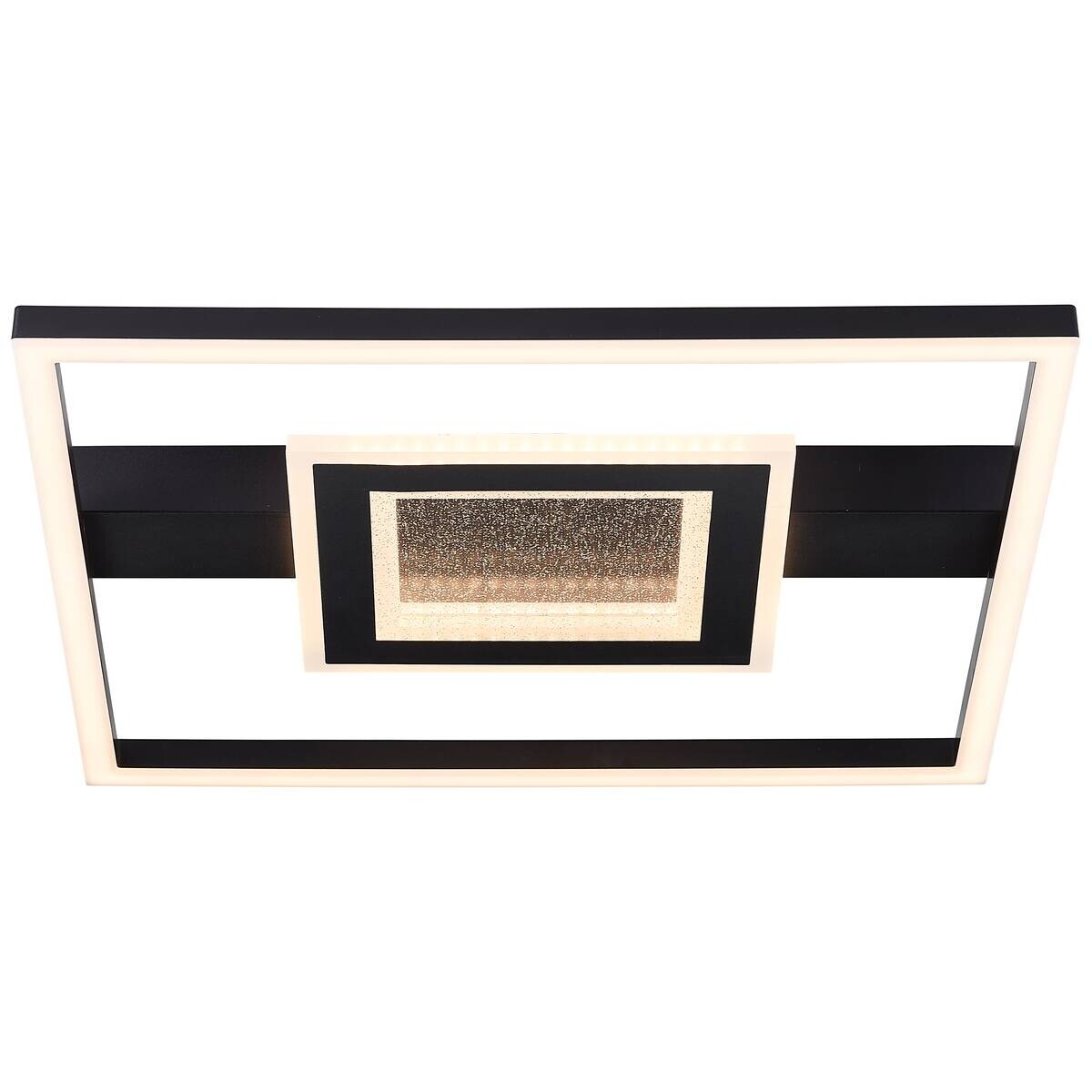 Brilliant LED-Deckenleuchte schwarz B/H/L: ca. 37,5x37,5x5 cm