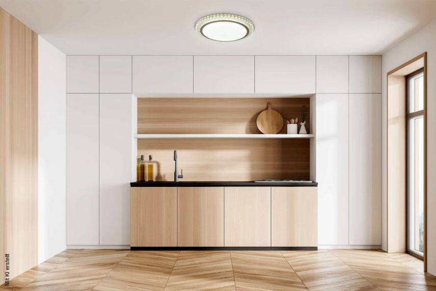 Näve Leuchten LED Deckenleuchte NV1381158 gold Eisen Acryl H/D: ca. 7x48 cm null 2 Brennstellen