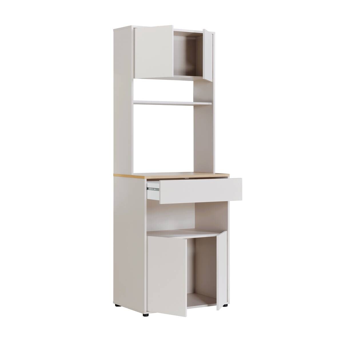 Mehrzweckschrank Kaffebar Kaschmir Eiche Nachbildung B/H/T: ca. 70x200x45 cm