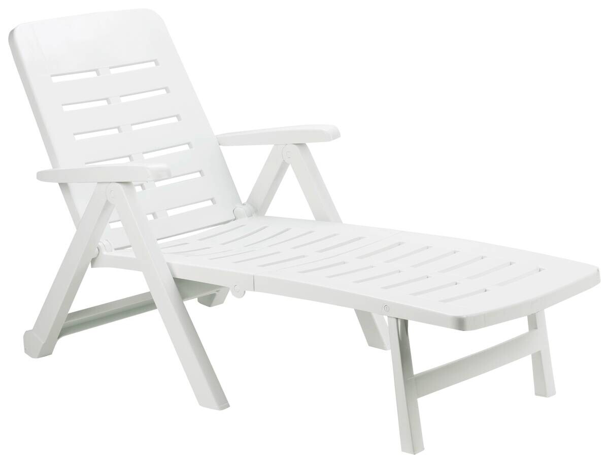 ProGarden Sonnenliege Smeraldo weiß Polypropylen H/L: ca. 96x72 cm