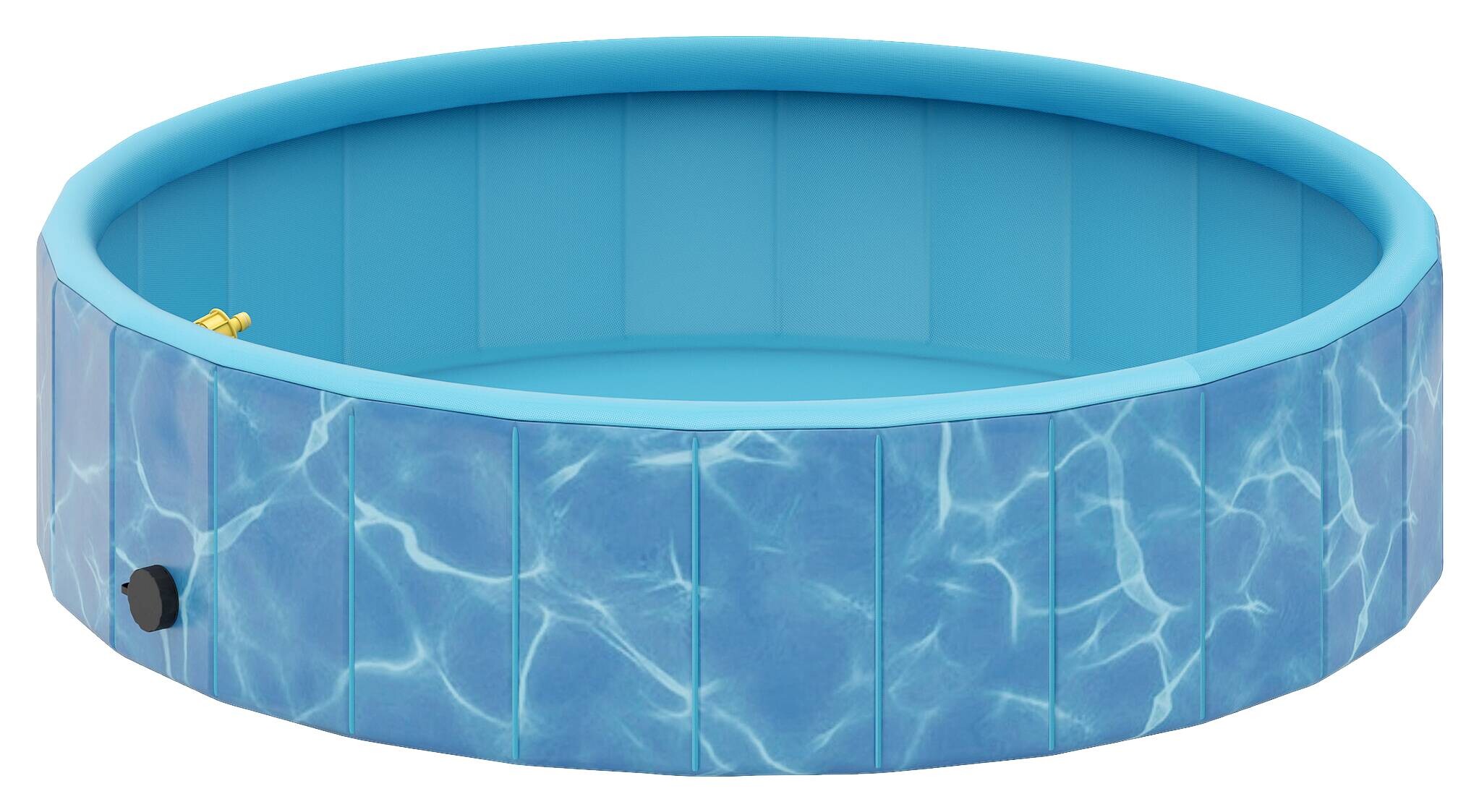 PawHut Hundepool blau Kunststoff B/H/L: ca. 120x30x120 cm