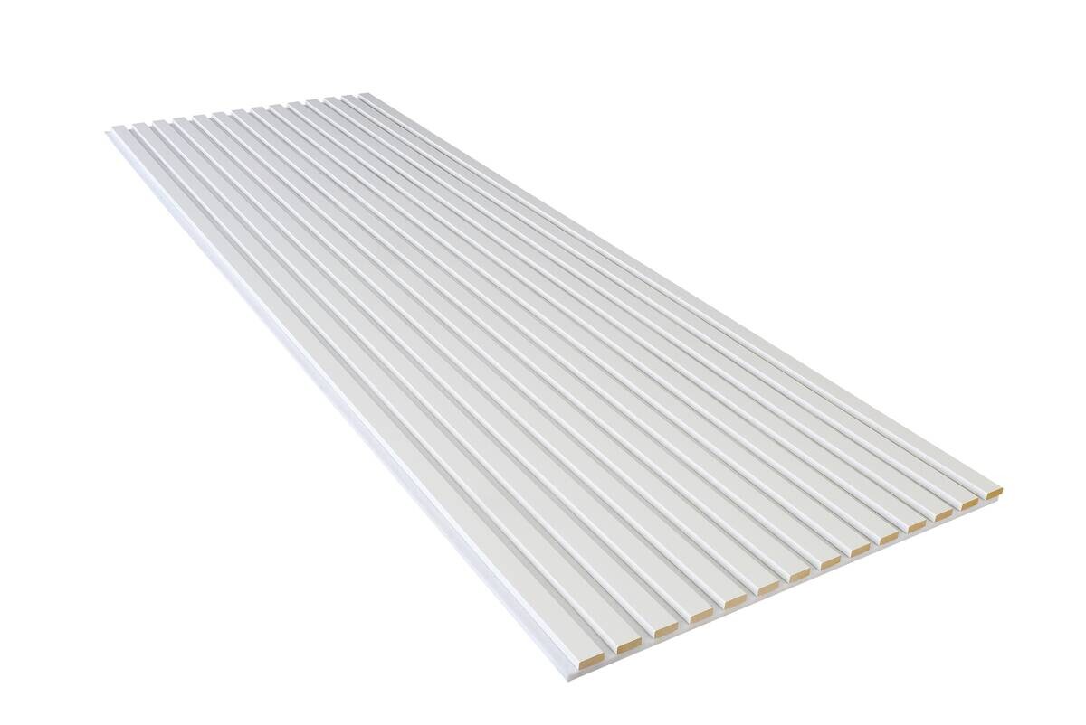Wand- und Akustikpaneel weiß L/B/H: ca. 1,9x56,1x240 cm pro Stück