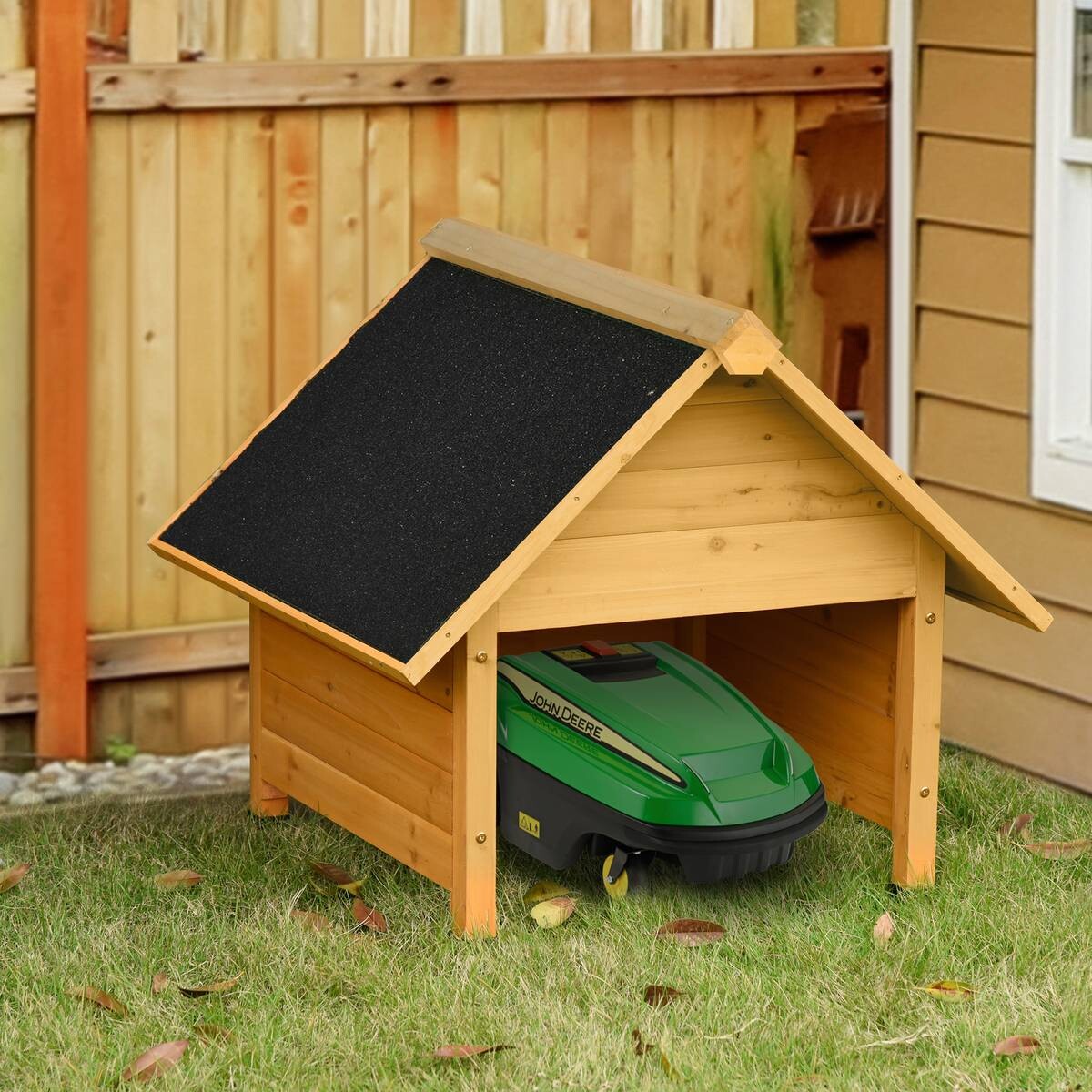 Outsunny Mährobotergarage natur B/H/L: ca. 76x70x75 cm