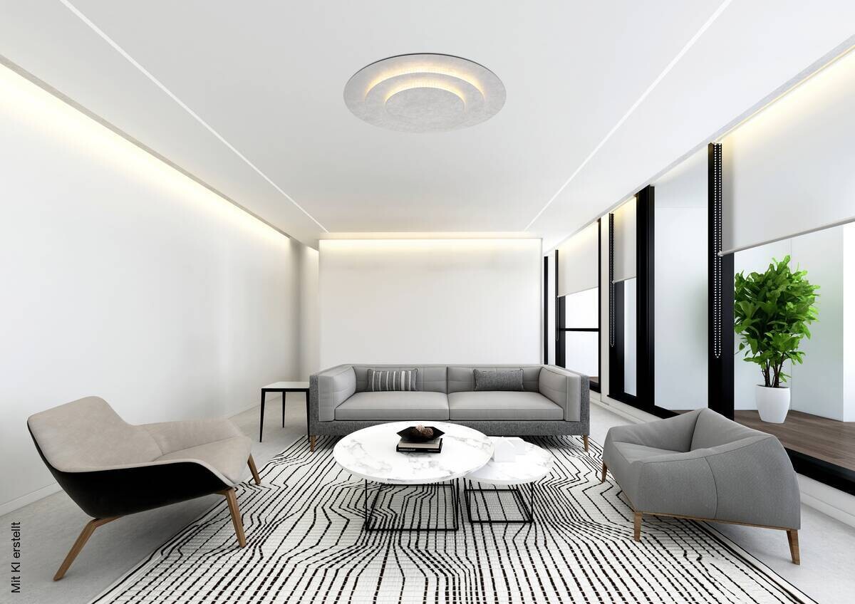 GLOBO LED-Deckenleuchte Heda 48465-40S silber Metall H/D: ca. 7x49 cm