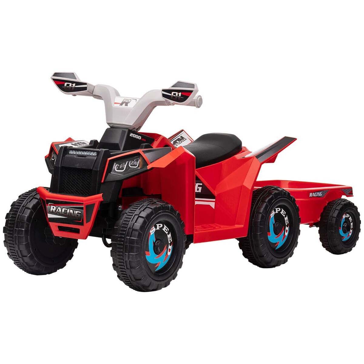 HOMCOM Kinder Elektrofahrzeug schwarz B/H/L: ca. 41,5x48,5x106 cm