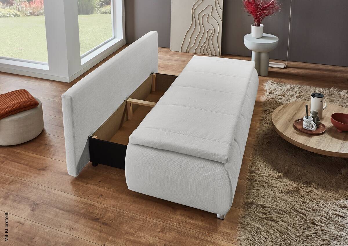 Dauerschlafsofa Lenon natur Microfaser B/H/T: ca. 207x94x90 cm