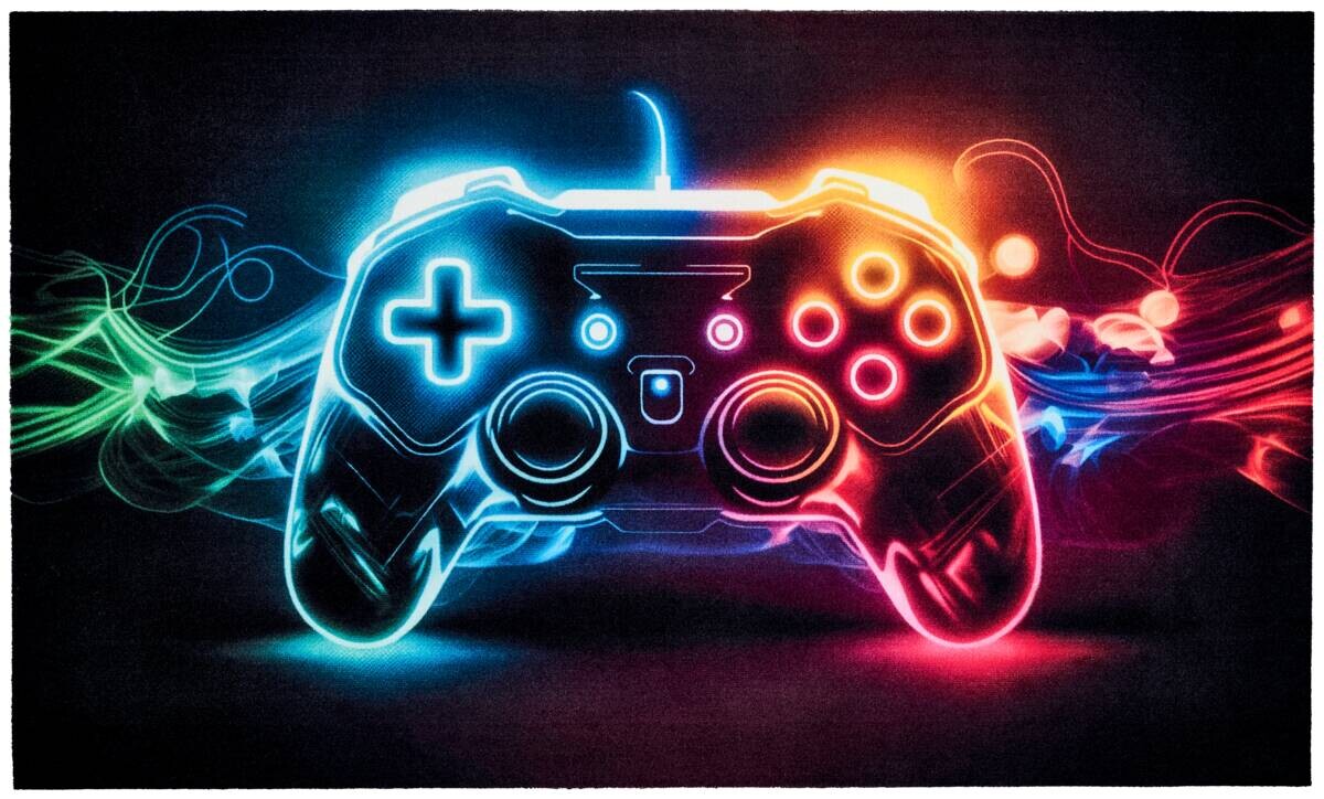 Fußmatte Velvet Gaming Multi B/L: ca. 45x75 cm