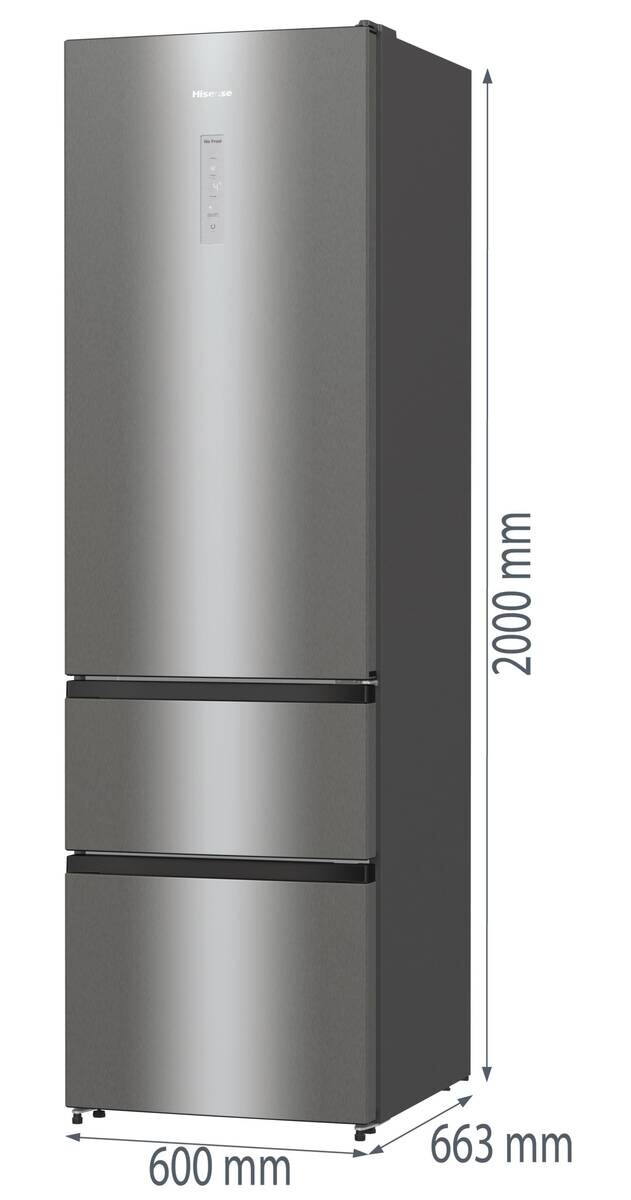 Hisense Kühl-/Gefrierkombination RM469N4ACD Silbergrau