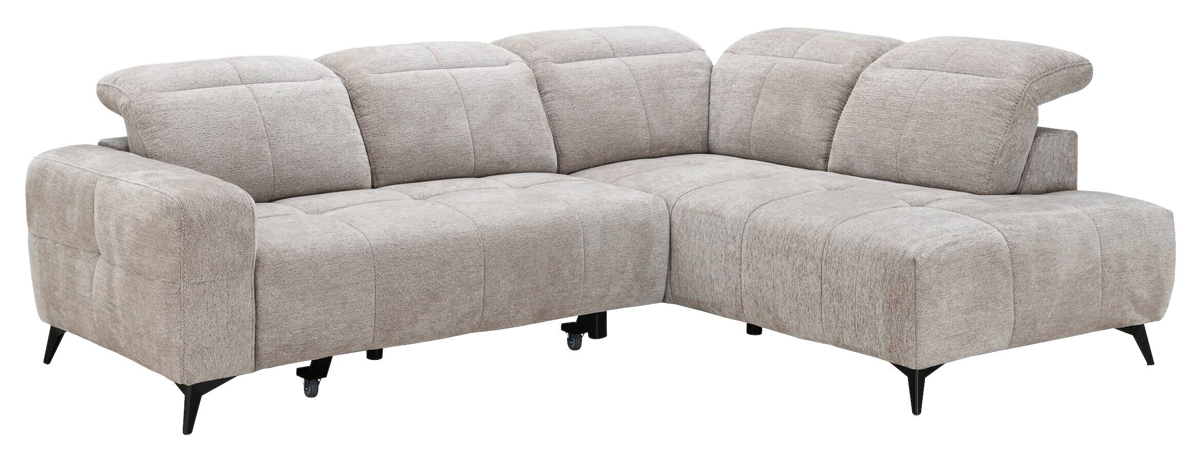 Ecksofa mit elektrischer Sitztiefenverstellung beige B/H/T: ca. 258x83x205 cm