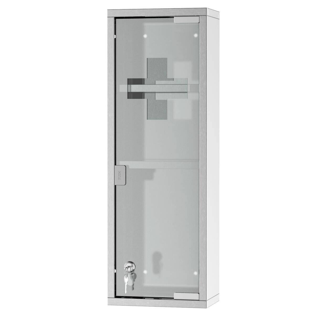 Medizinschrank silber Polypropylen B/H/L: ca. 12x20x58 cm