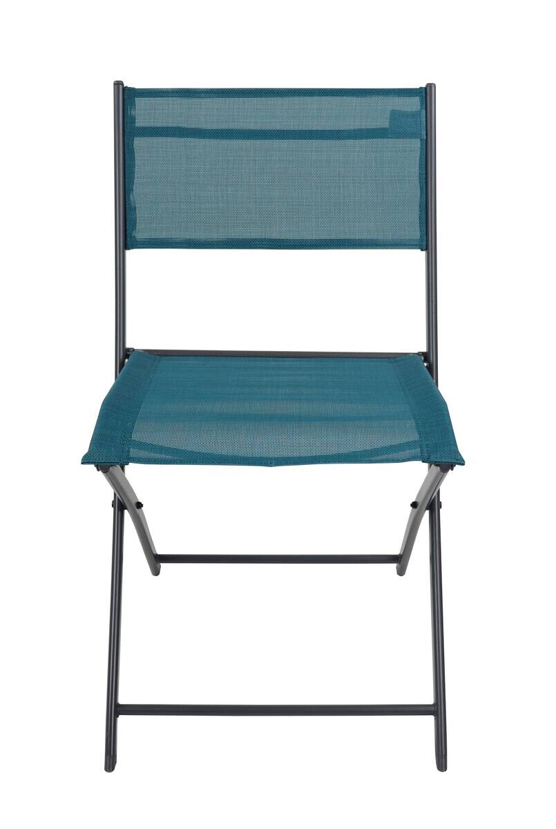 VCM Gartenstuhl 4er Set Sumila türkis Textilene B/H/L: ca. 45x79x46 cm