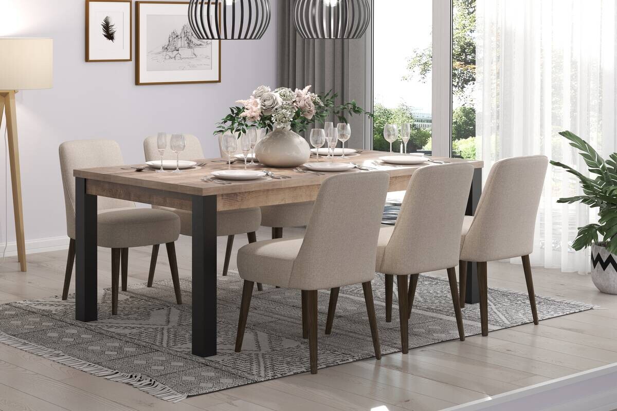 Tisch Emile Eiche Tabak Nachbildung B/H/T: ca. 200x77x90 cm