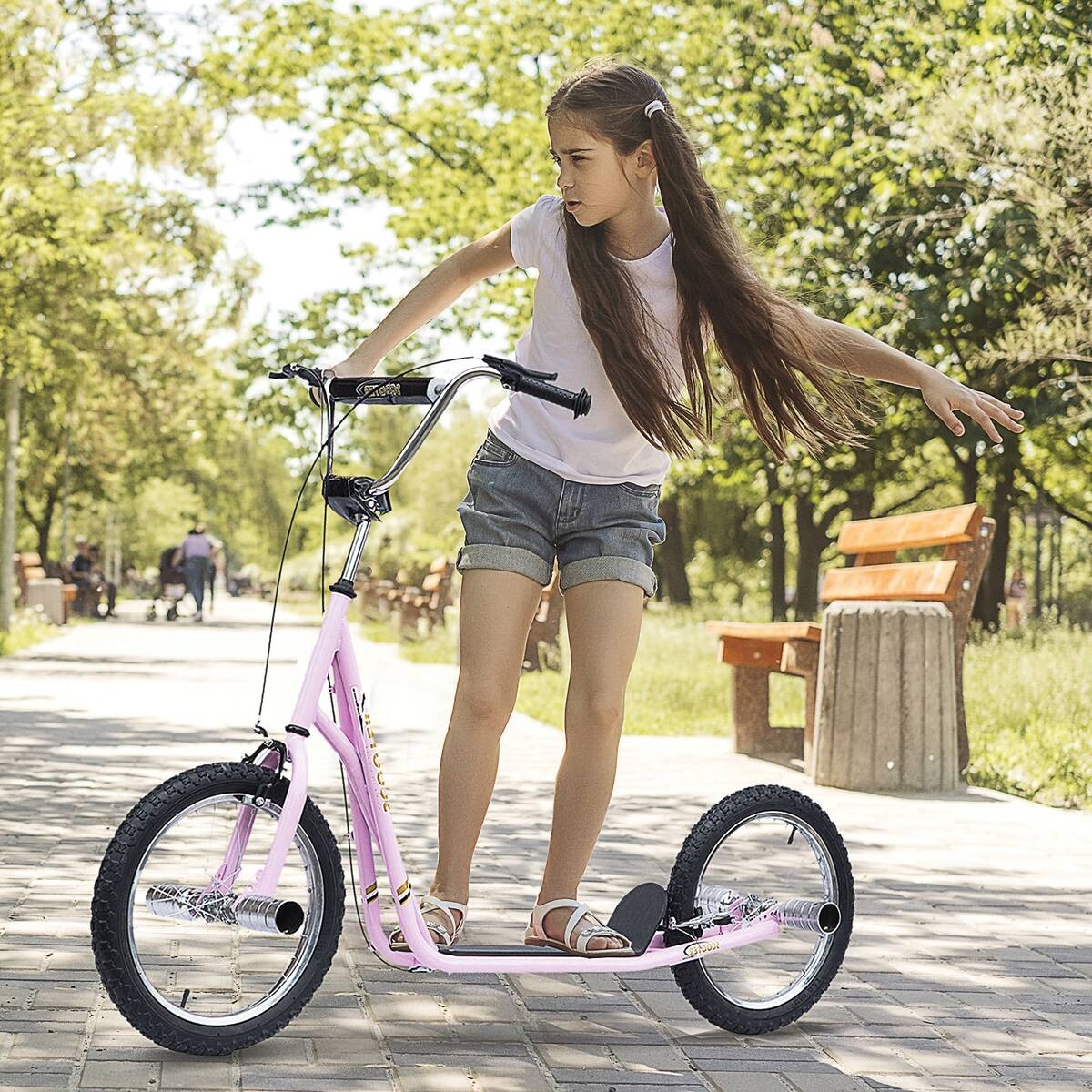 HOMCOM Kinderroller rosa