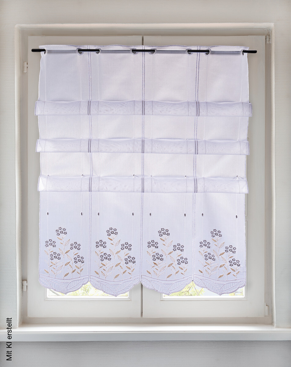 Clipstore-Meterware Nadja beige H: ca. 140 cm