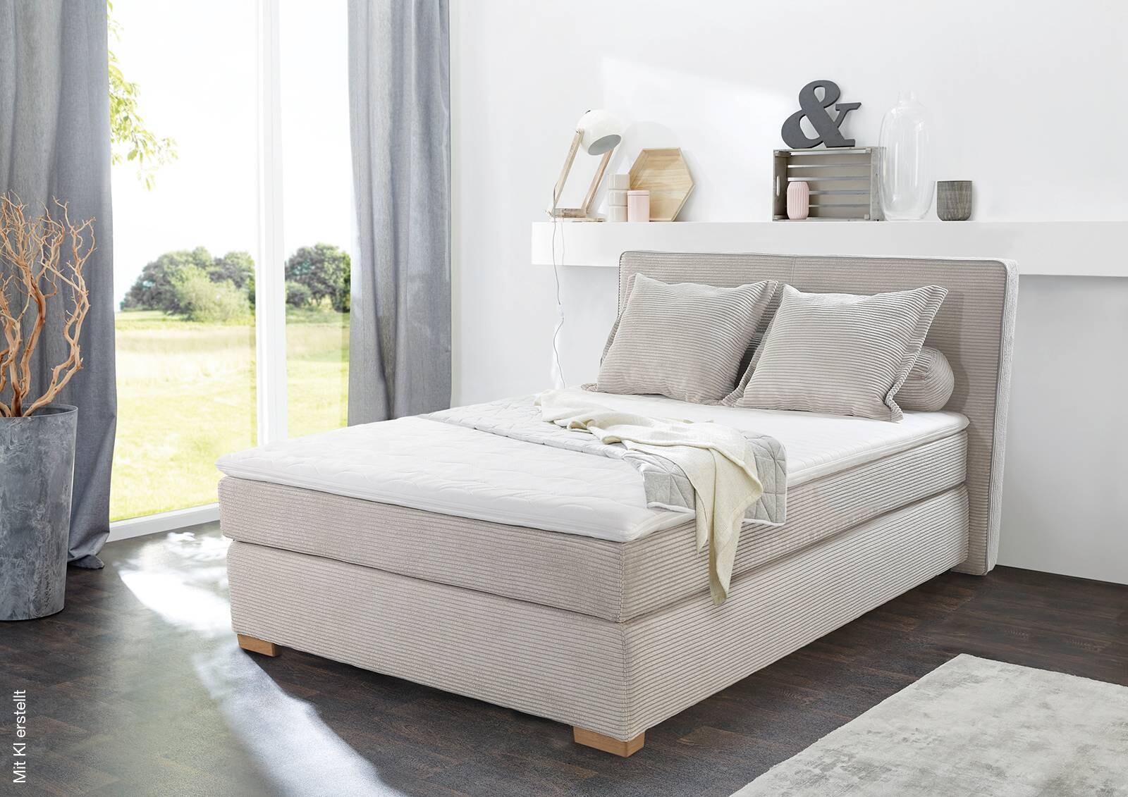 Boxspringbett grege Liegefläche B/L: ca. 140x200 cm