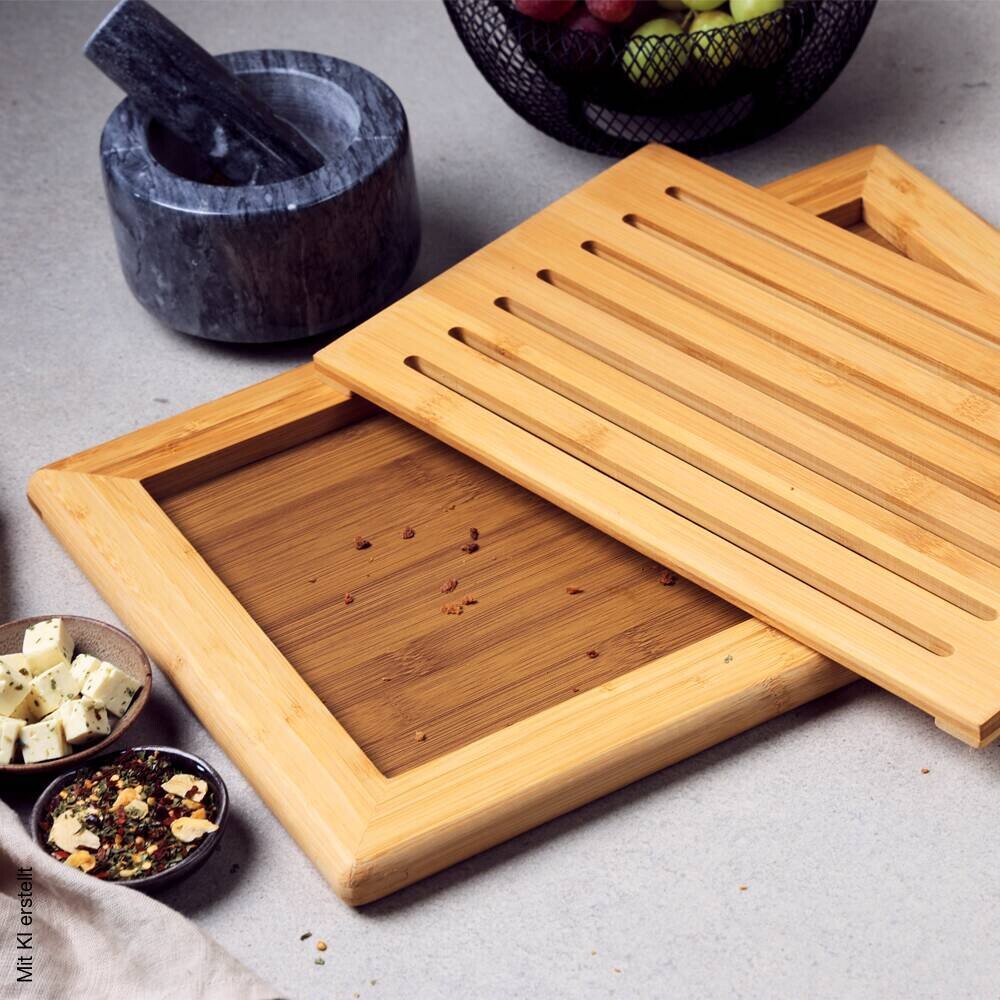 Kesper Schneidebrett natur Holz Bambus B/H/L: ca. 28x42x2 cm