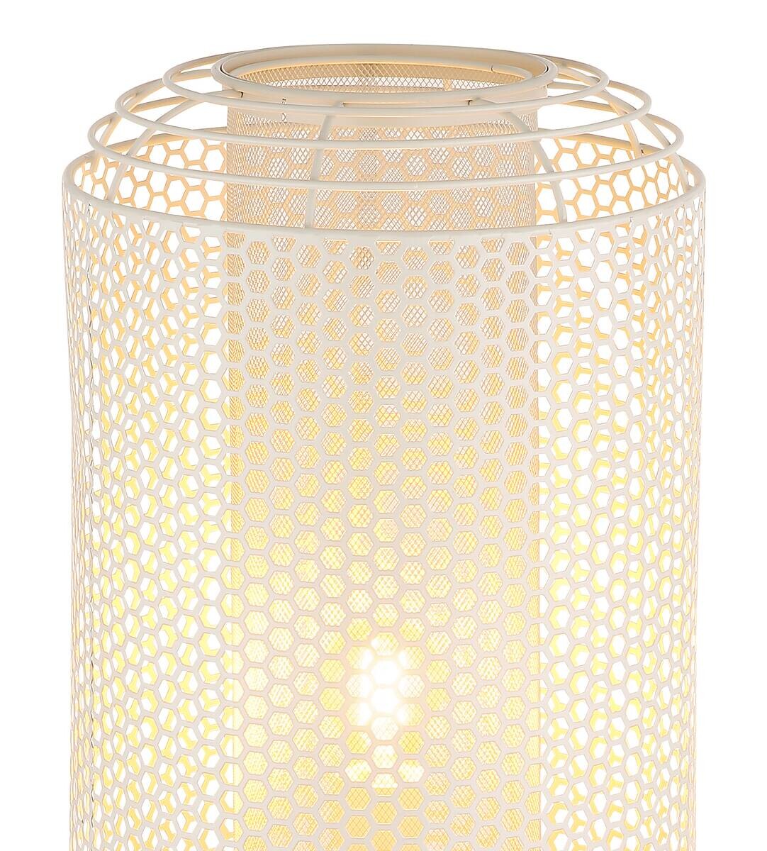 GLOBO Stehlampe creme Metall H/D: ca. 110x30 cm E27 1 Brennstellen