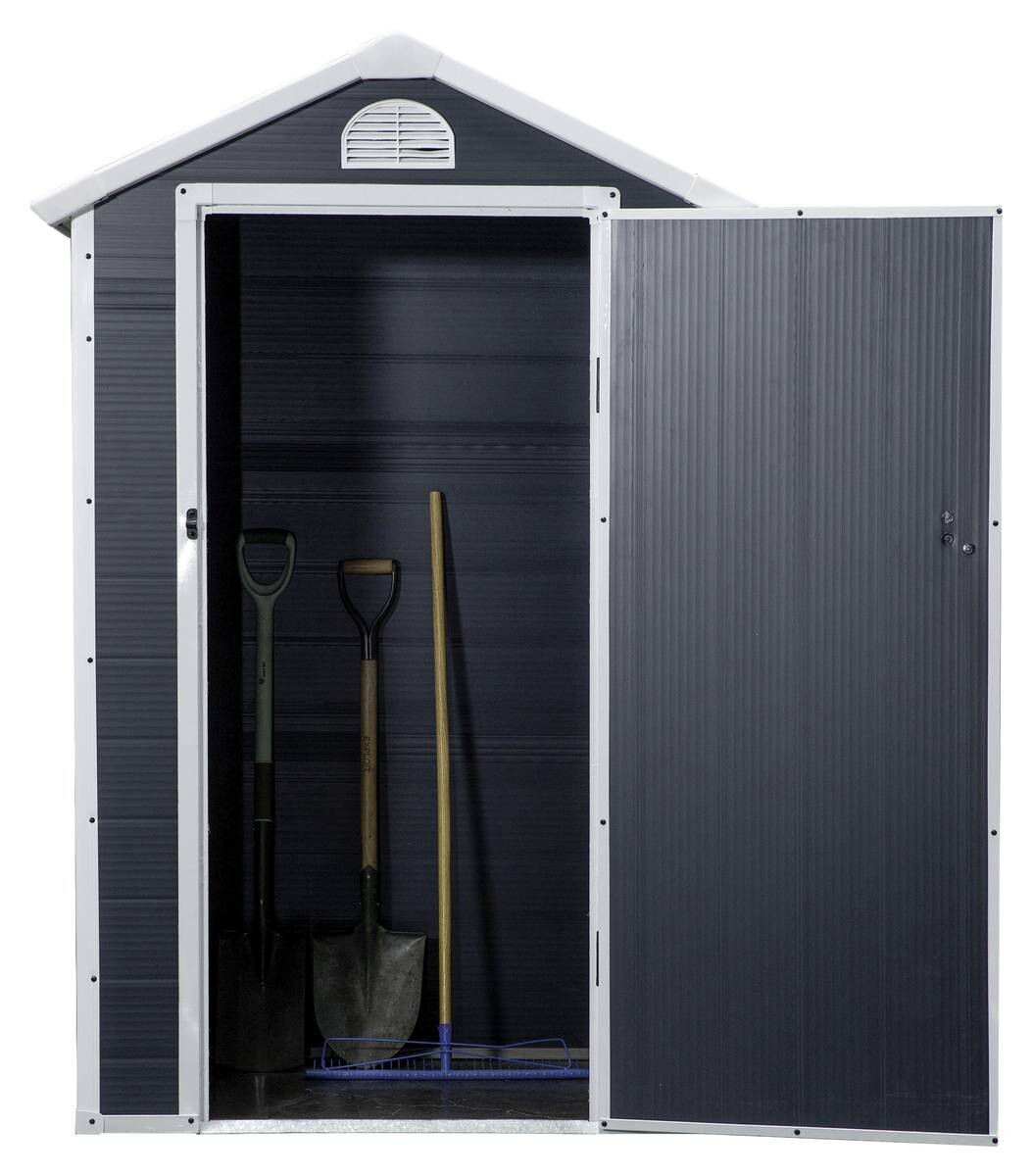 Outsunny Gartenhaus grau B/H/L: ca. 104x204x134 cm