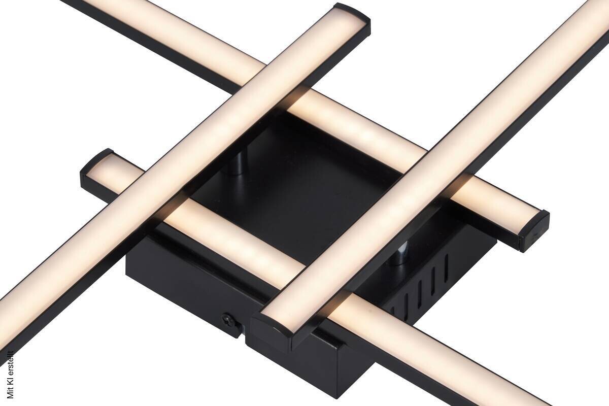 POCOline LED-Deckenleuchte Cleo IV schwarz Kunststoff B/H/L: ca. 51x6x51 cm