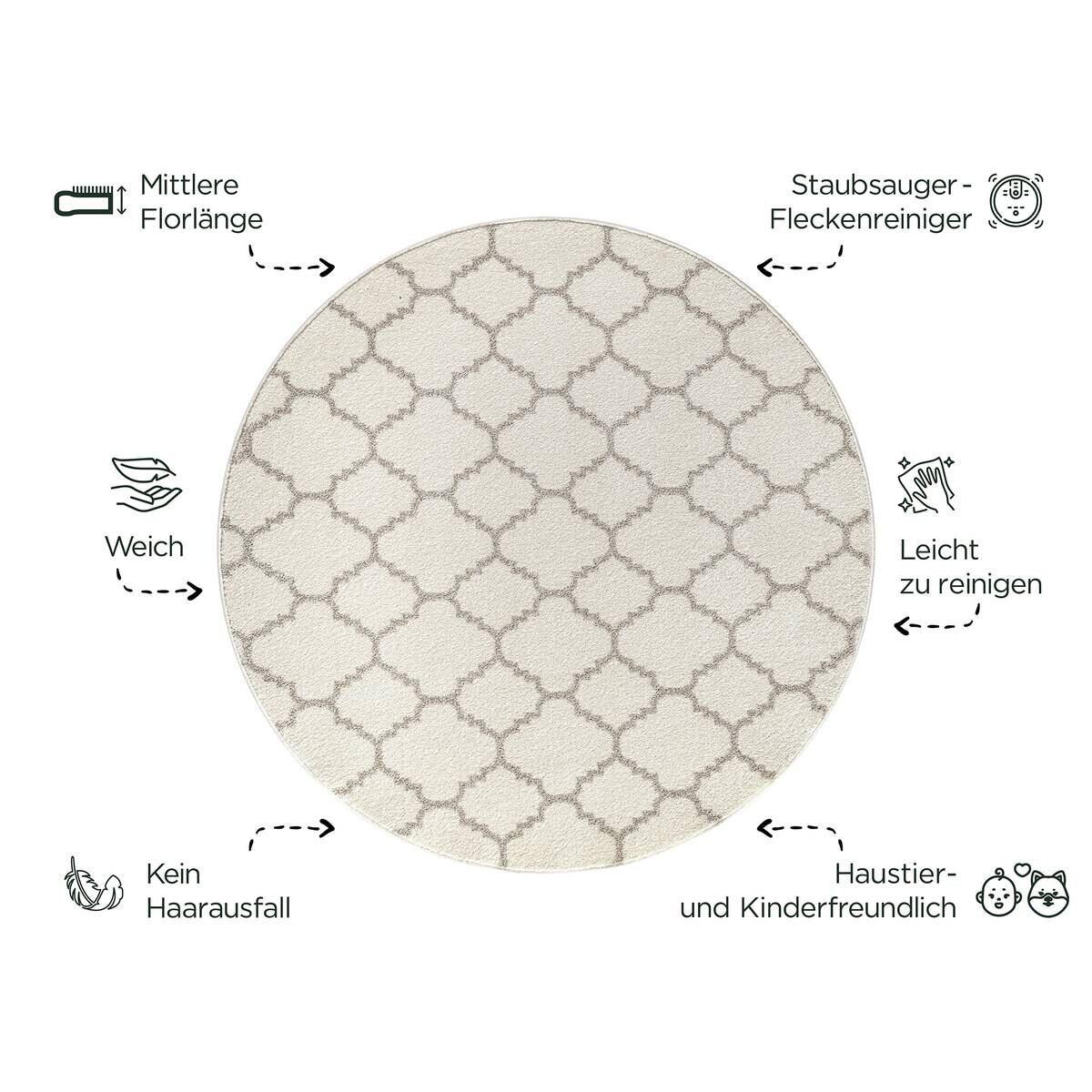 Sanat Teppich creme D: ca. 120 cm