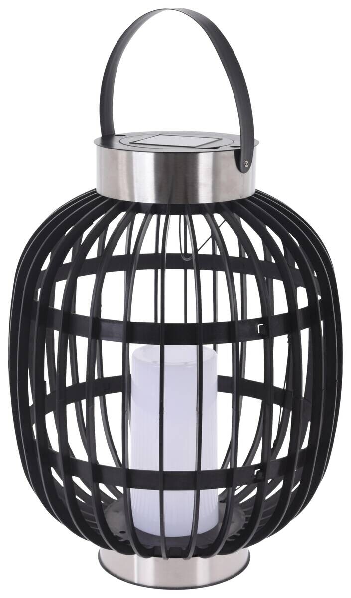 Solarlaterne schwarz Polypropylen B/H/L: ca. 35x35x46 cm