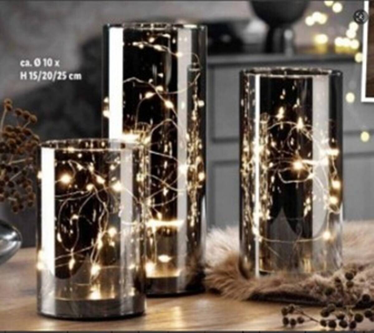 Nolo LED-Dekoleuchte Sophie schwarz Glas D: ca. 10 cm