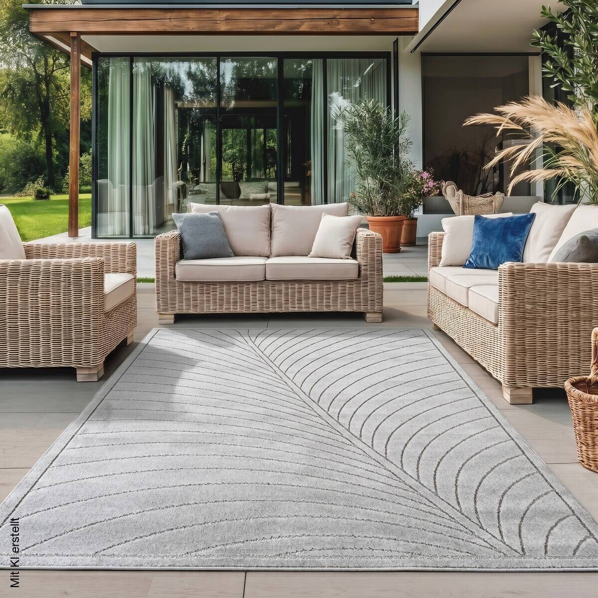 Ayyildiz Flachwebteppich NOVA silber B/L: ca. 200x290 cm