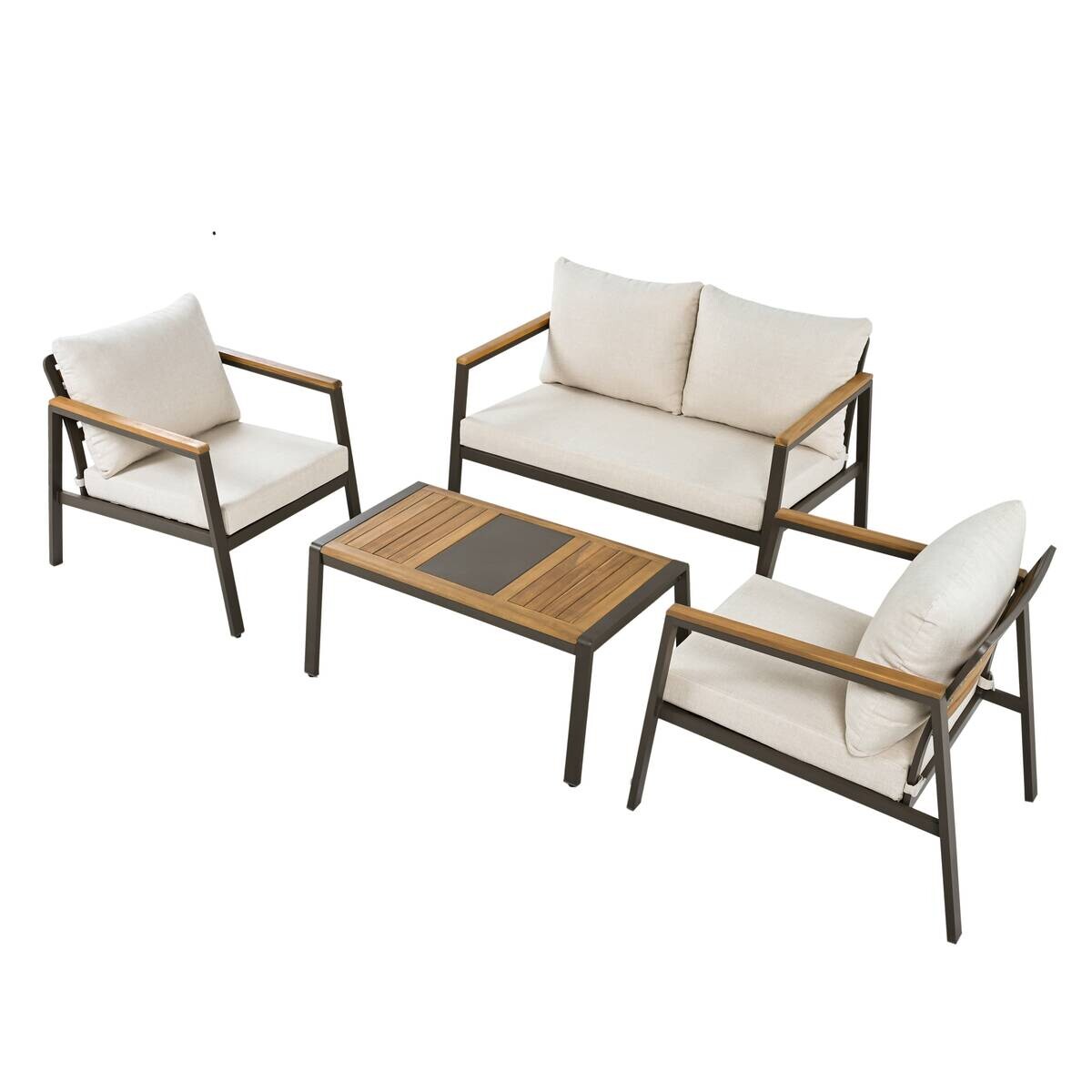 POCOline Gartensitzgruppe Grasse taupe Stahl