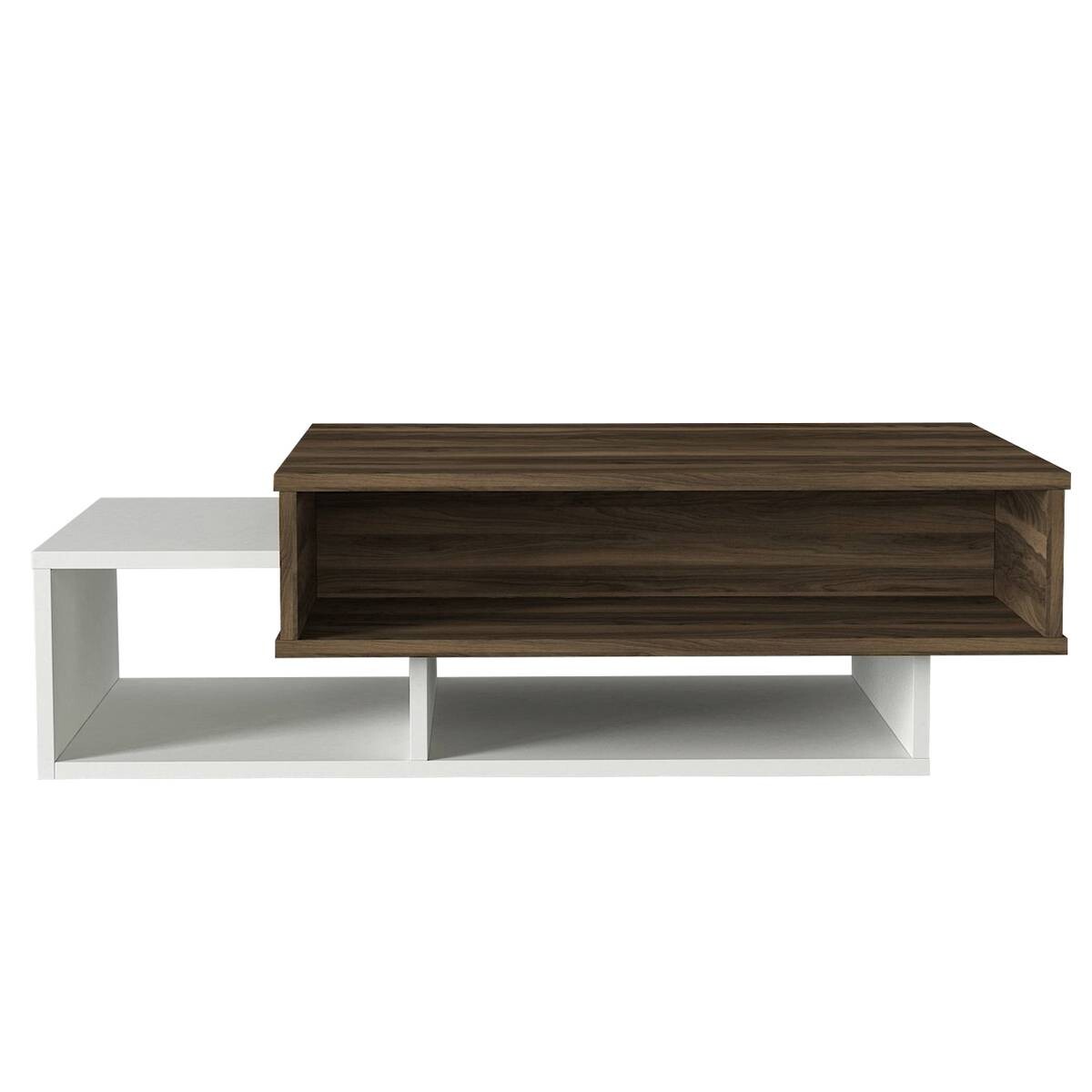 Couchtisch Tab weiß walnuss Nachbildung B/H/T: ca. 105x32x60 cm