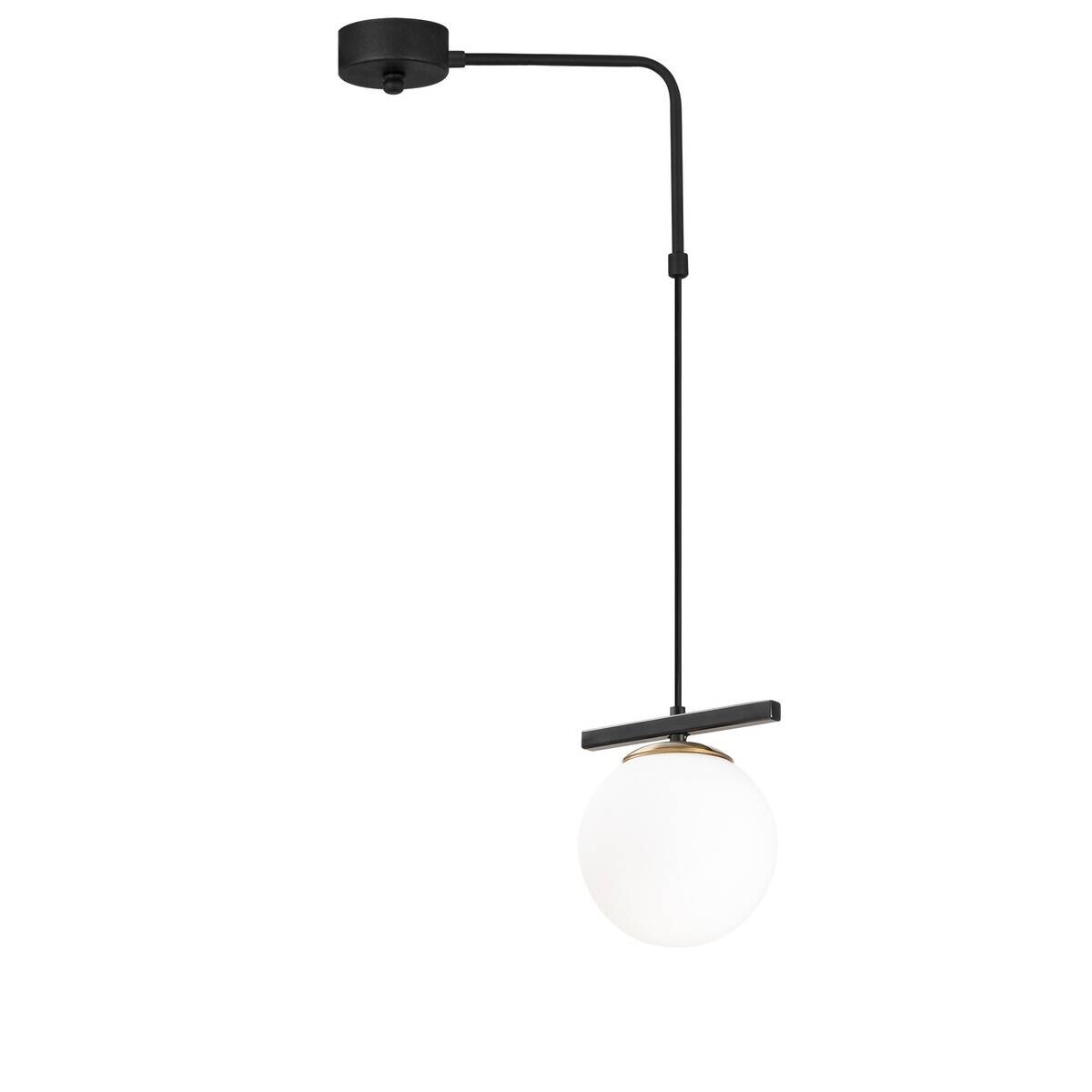 Opviq Pendelleuchte schwarz weiß B/H/T: ca. 37x100x15 cm E27 1 Brennstellen