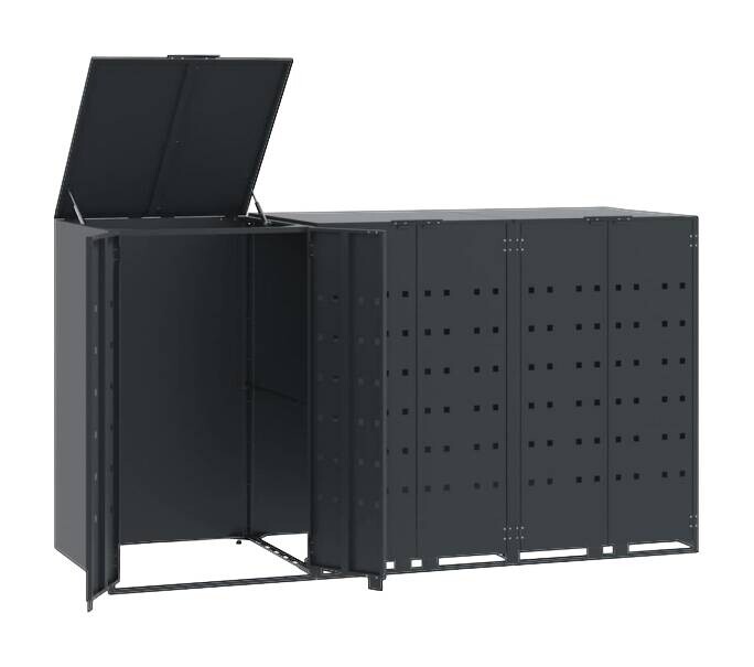 vidaXL Mülltonnenbox anthrazit B/H/T: ca. 207x117x79 cm