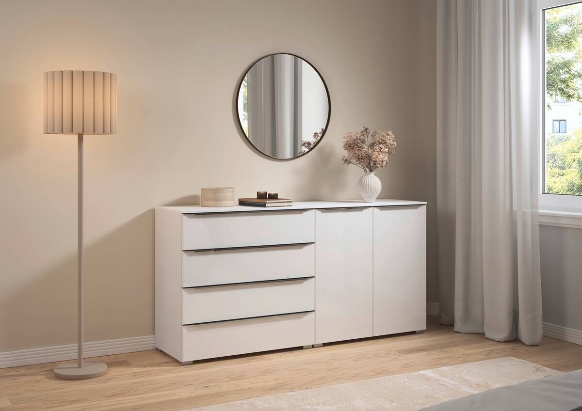 Kommode Aldono Deluxe Alpinweiß B/H/T: ca. 160x81x42 cm