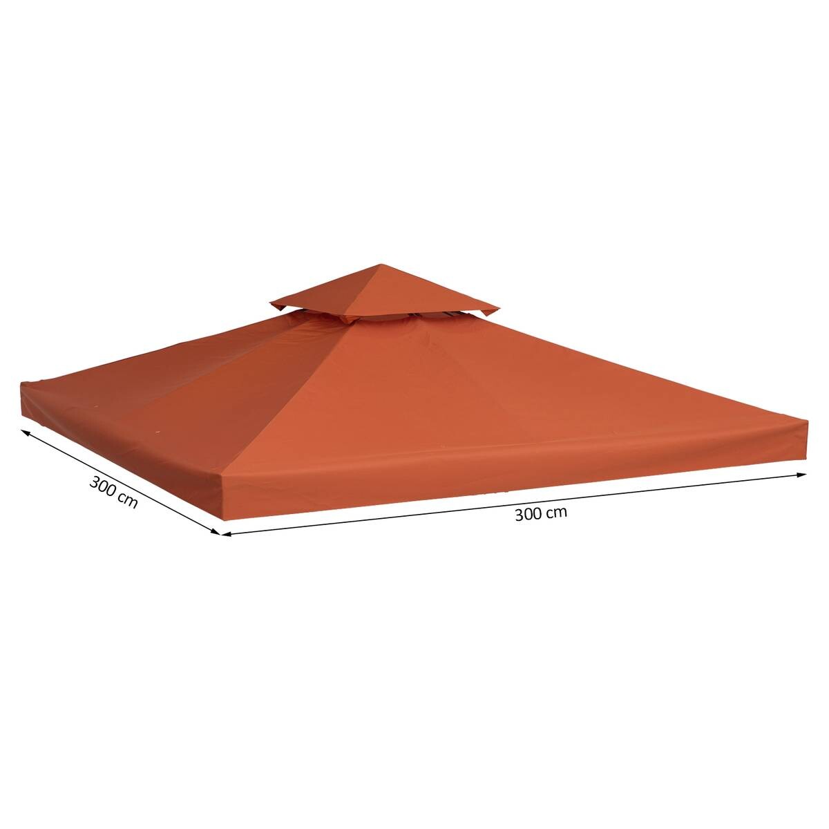 Outsunny Ersatzdach terra Polyester-Mischgewebe B/L: ca. 300x300 cm