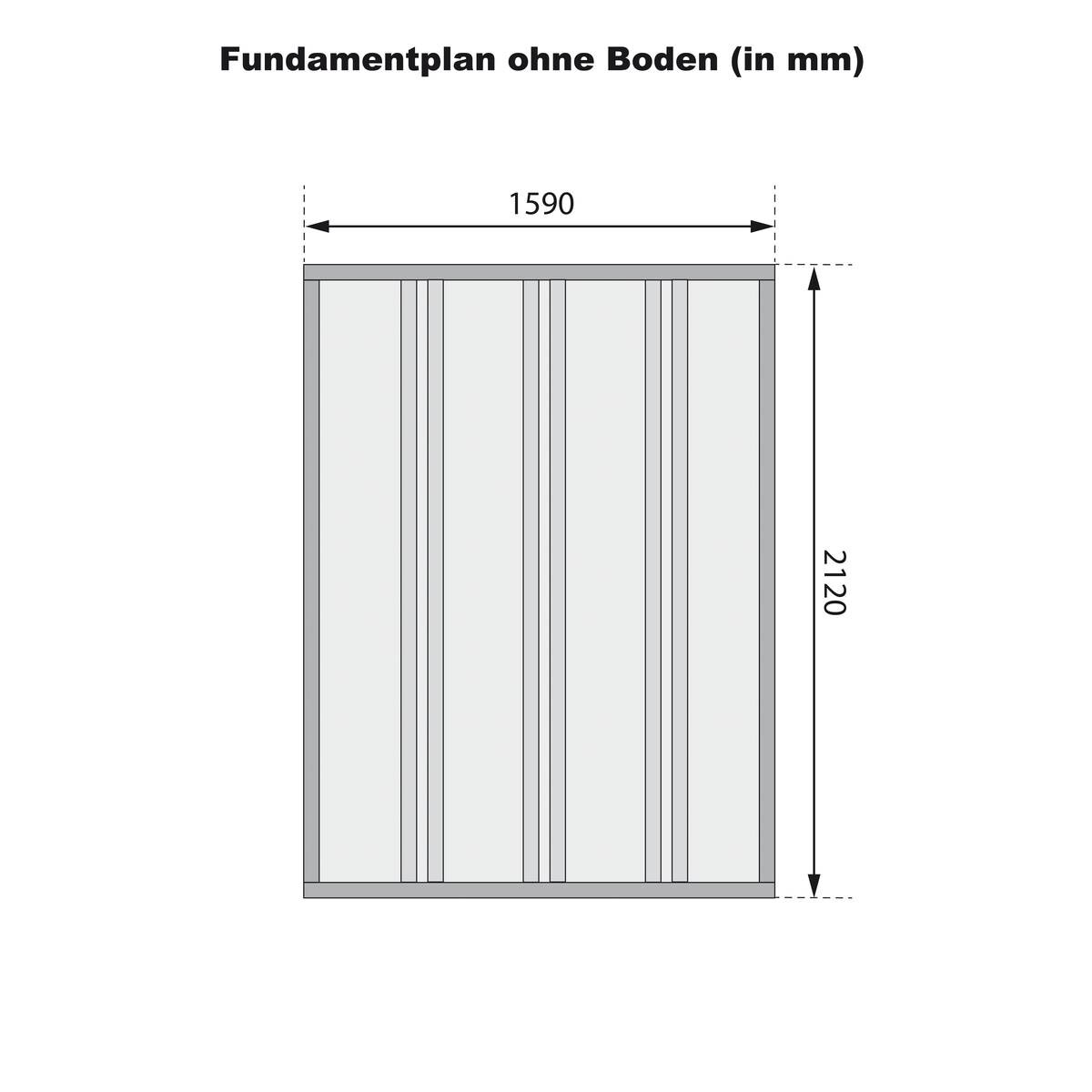 Karibu Fahrradgarage Jimmy natur B/H/T: ca. 163x167x216 cm