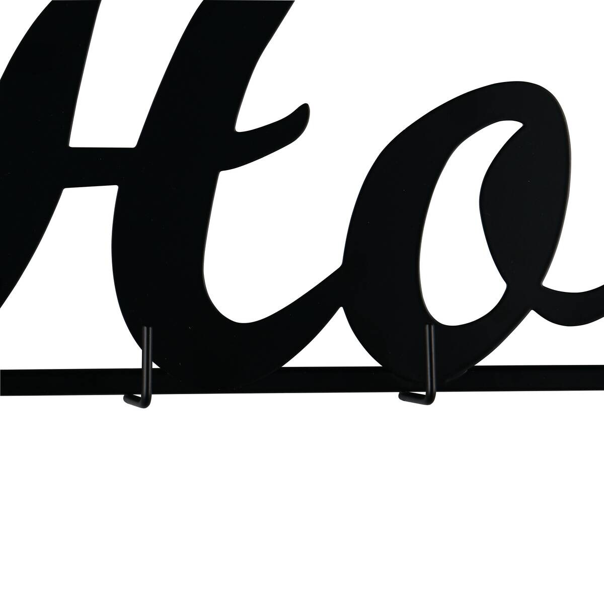 Wandgarderobe Ryselle schwarz Metall B/H/T: ca. 51x15x4 cm