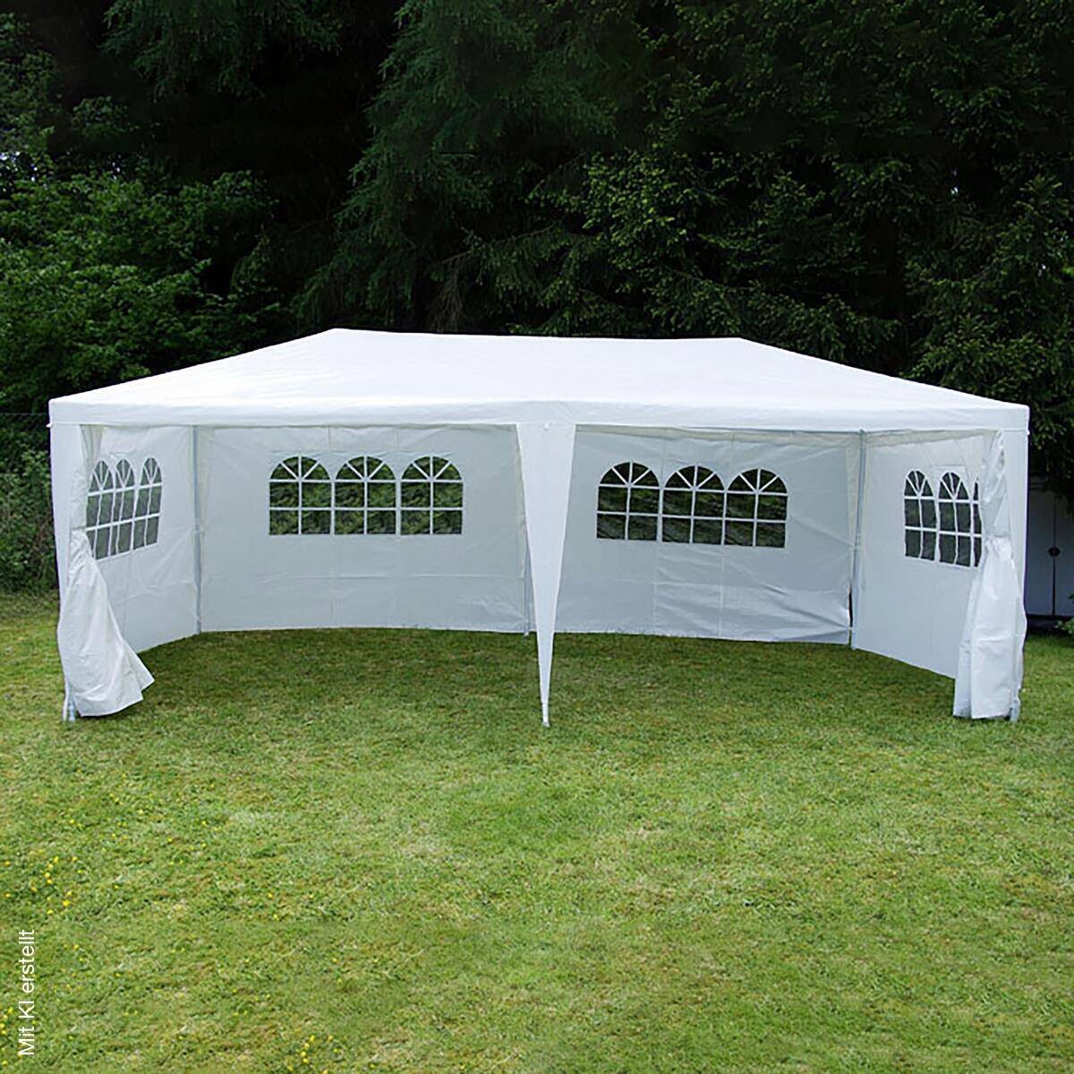 VCM Pavillon weiß Metall B/H/L: ca. 600x197x300 cm