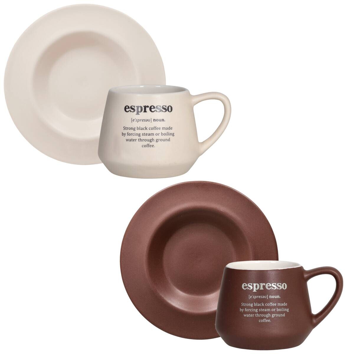 TOGNANA Espressotassenset creme Keramik 4 tlg.