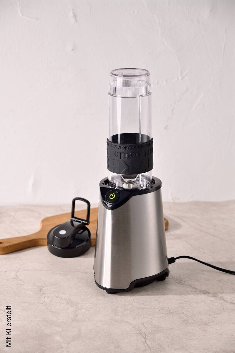 BERGNER Standmixer BG-51027-BK silber Kunststoff Silikon B/H/L: ca. 12x35x14 cm
