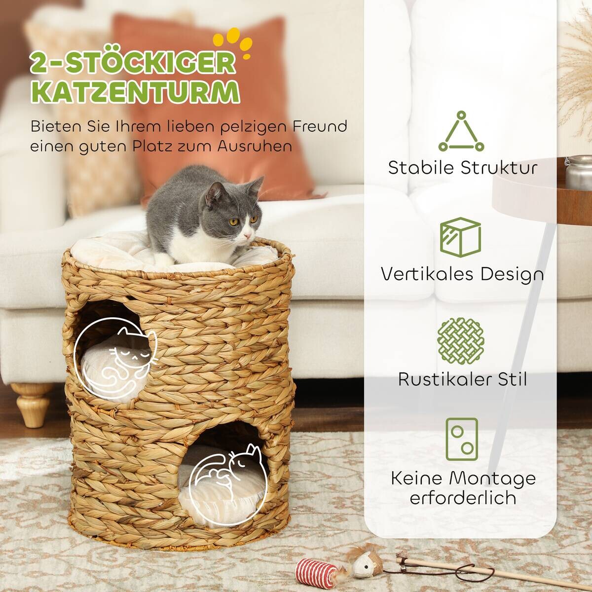 PawHut Kratztonne braun Stahl B/H/L: ca. 40x50x40 cm